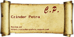Czinder Petra névjegykártya